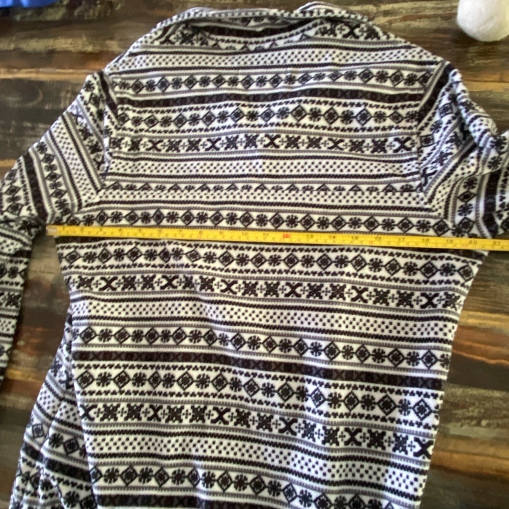 Jachs Cabin Black And White fleece Pullover New York Cabin Collection Size M - Picture 9 of 12